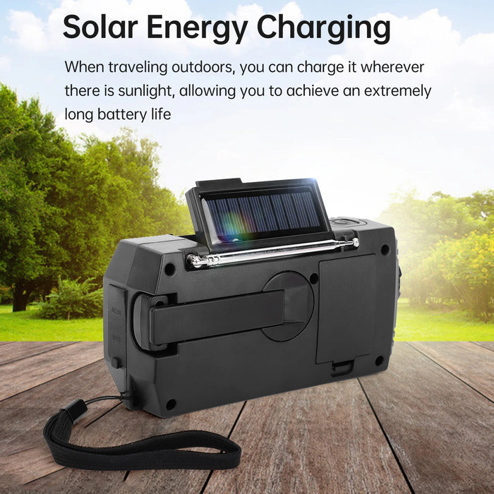 Multi-function Emergency Radio Hand Crank Emergency Radio Solar Crank Portable Outdoor Radio with USB Charging and SOS Alarm