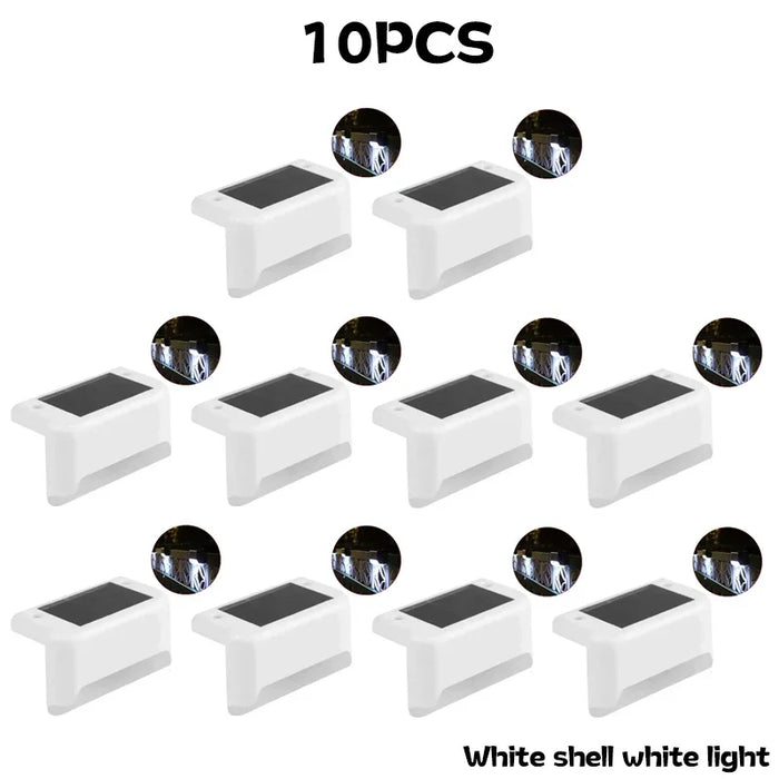 1~10pcs Solar Deck Lights Outdoor Step Lights Waterproof Led Solar Lights for Railing Stairs Step Fence Yard Patio and Pathway