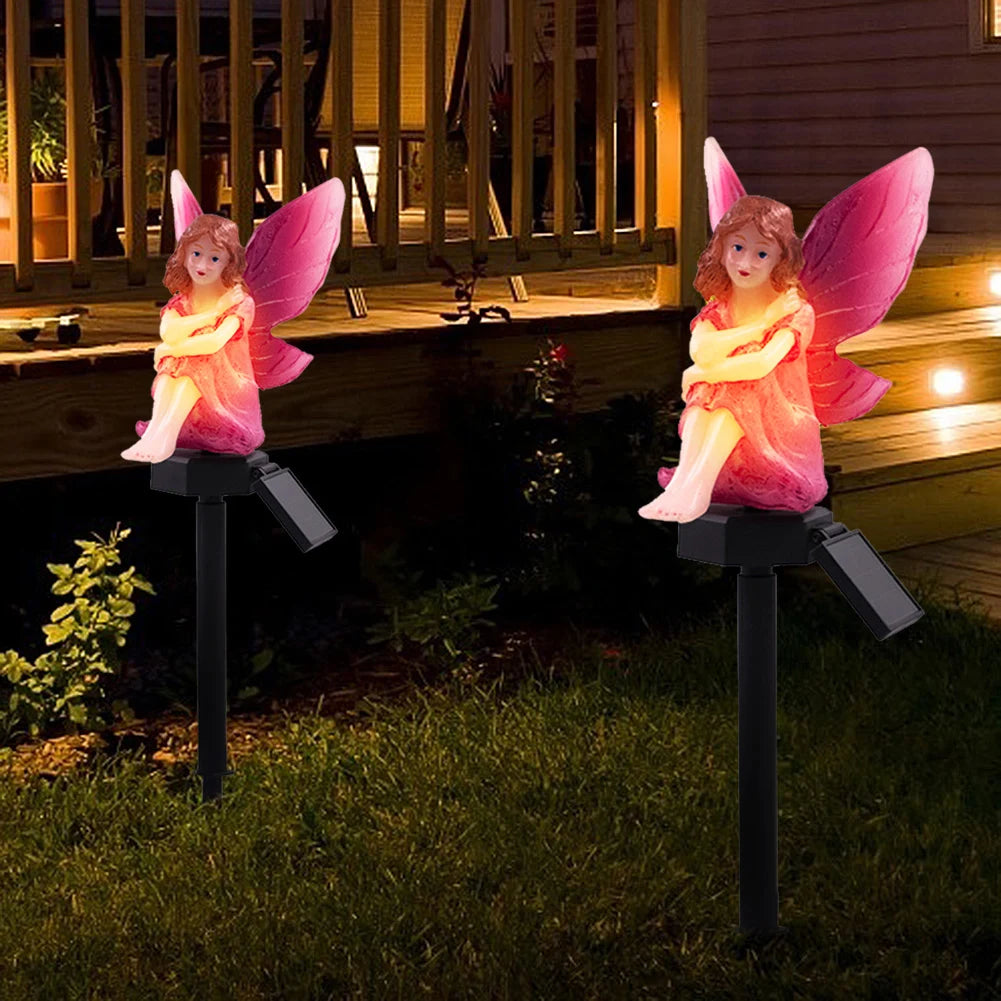 LED Solar Flower Fairy Light Outdoor Waterproof Hanging Light Lawn Stakes Lamps for Home Garden Courtyard Festival Decoration
