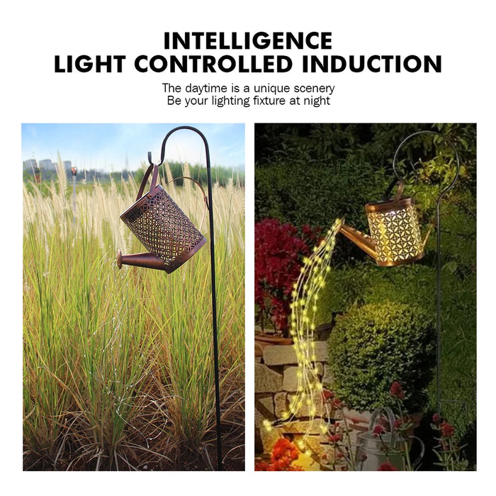 Solar Garden Lights Outdoor Hanging Watering Can Lantern Retro LED Solar Lights Patio Yard Lawn Walkway Terrace Decorations