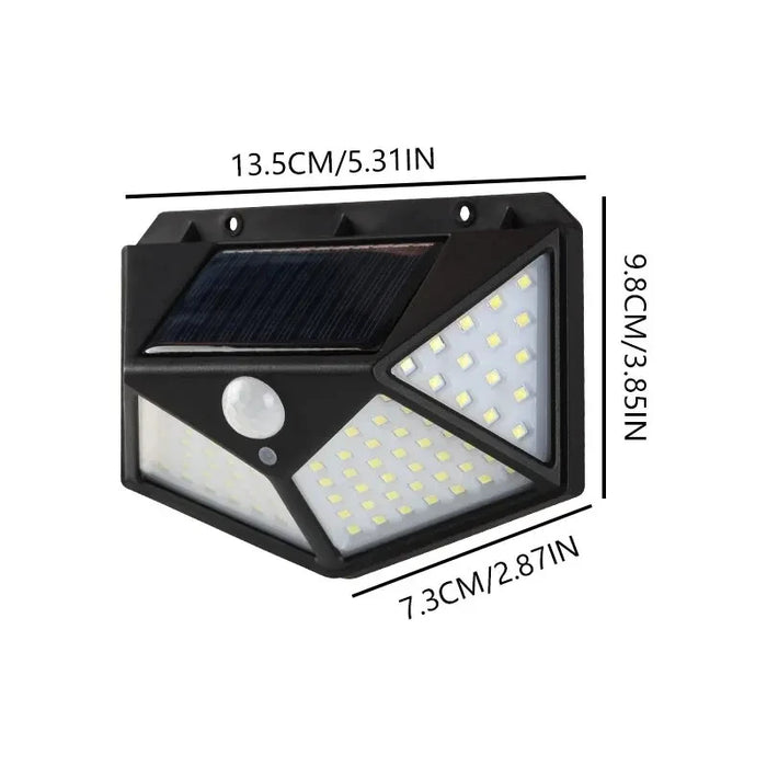 100LED Solar Lamp Wall Light Outdoor Lampwaterproof Motion Sensor Solar Indugtion for Garden Railing Yard Decorative Lamp