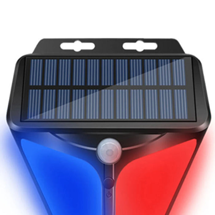 Alarm Siren Motion Sensor Home Yard Outdoor Wireless Solar Powered Strobe Light Siren Waterproof Flash Alarm Lamp Solar System