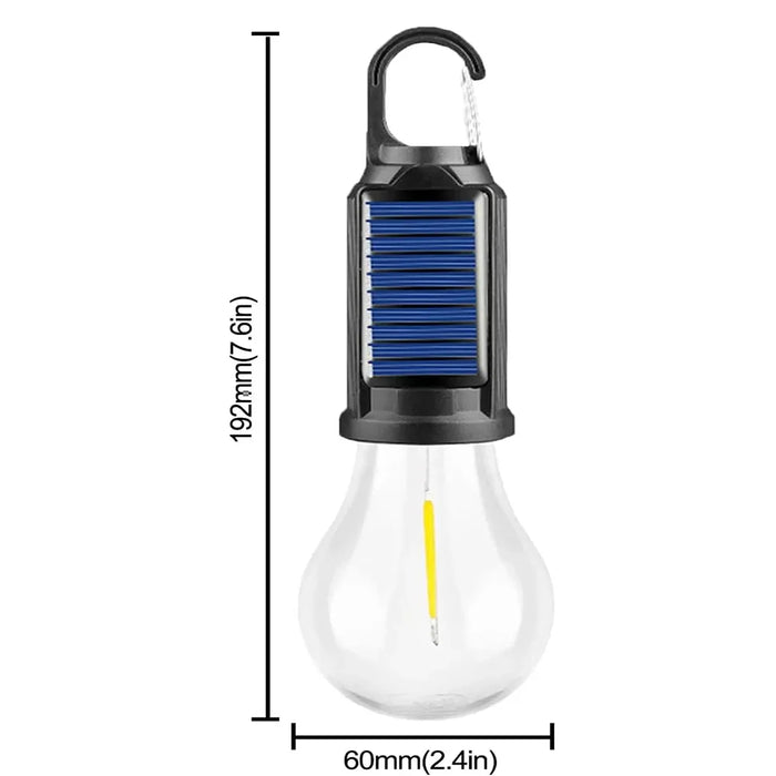 Solar Powered LED Camping Lamp with Hook LED Lighting Lantern USB Charging Outdoor Tent Light Waterproof for Outdoor BBQ Camping