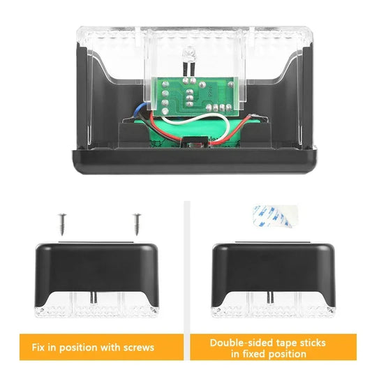 Solar Deck Lights Outdoor Step Lights Waterproof Led Solar Lights for Decks Stairs Step Fence Yard Patio and Pathway