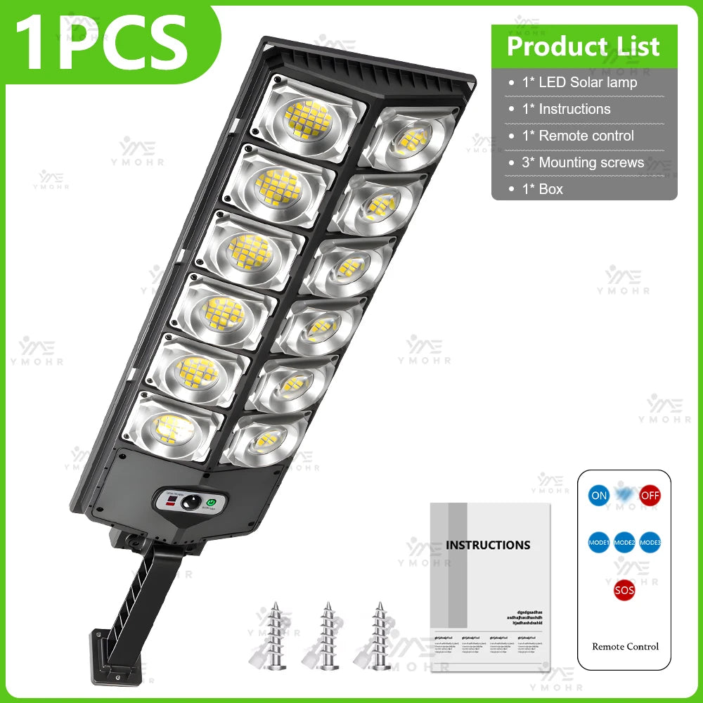 Big Led High Power Solar Street Lamp for Outdoor Garden Lighting Solar Sensor Lamp Outdoor Led Spotlights Decoration Wall Lights