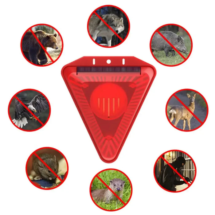 Solar Alarm Lamp Siren Wireless Motion Sensor Outdoor Waterproof 129dB Alarm Light Drive Away Wolf Wild Alarm System Detector