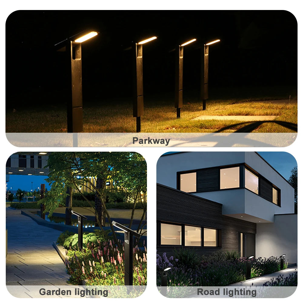 Solar Pathway Lights Outdoor Adjustable Head Solar Path Lights 4Modes 2200 MAh Waterproof  Solar Powered Landscape Light Garden