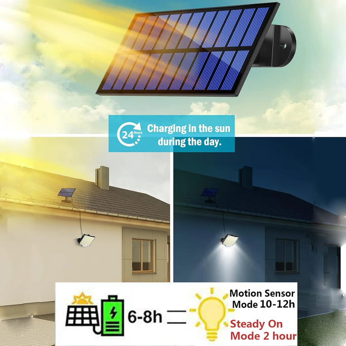 LED Solar Security Lights Motion Sensor Outdoor 234LED Flood Lights IP65 Waterproof Split Wall Lamps Solar Powered 3 Mode