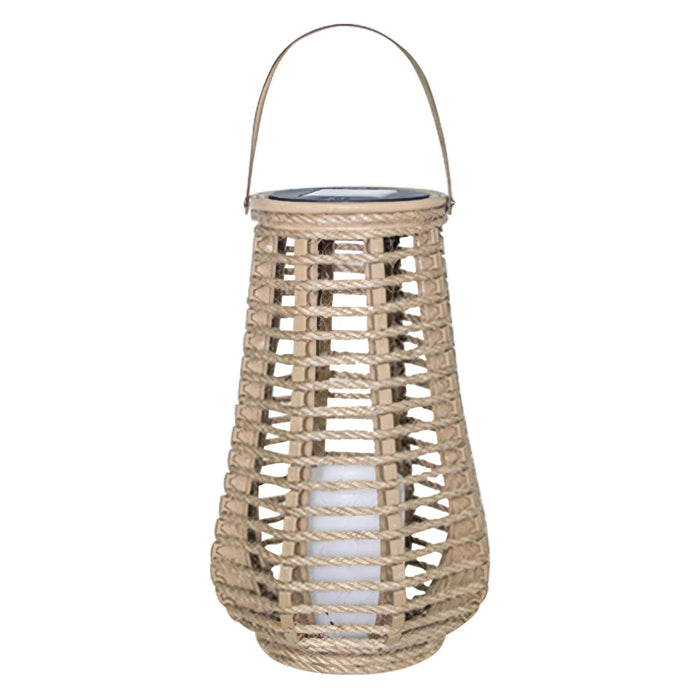 Outdoor Solar Lantern IP44 Waterproof Solar Hanging Lantern Light Outside Big Rattan Solar Light for Yard Garden Home Decoration