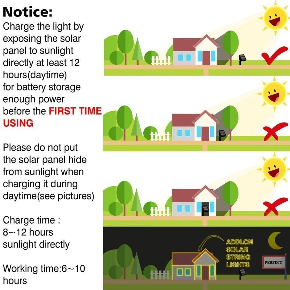 32M Solar String Fairy Lights Christmas Lights Outdoor Waterproof Garland Solar Power Lamp Christmas For Garden Decoration