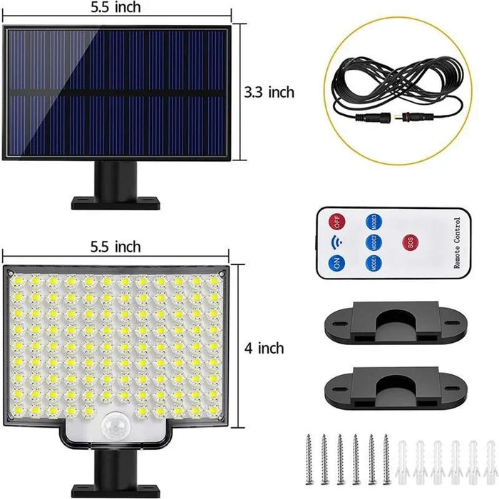 Solar Powered LED Wall Lights Split Type Garage Courtyard Lighting Super Bright Waterproof Human Body Sensing Street Lights