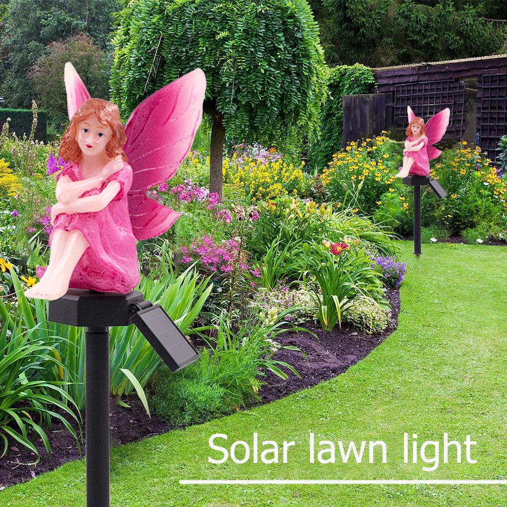 LED Solar Flower Fairy Light Outdoor Waterproof Hanging Light Lawn Stakes Lamps for Home Garden Courtyard Festival Decoration