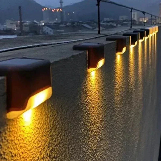 1/4/8/12Pcs Solar Deck Lights Outdoor Waterproof LED Fence Lights Step Garden Decorate Lamp for Patio Stairs Railing Pathway
