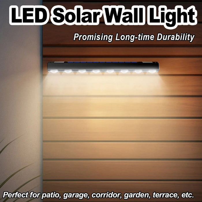 Led Solar Wall Light Bulb Lamp Exterior Intelligent Control 4leds/6leds/8leds Outdoor Cool White\Warm White Lights Wall-mounted