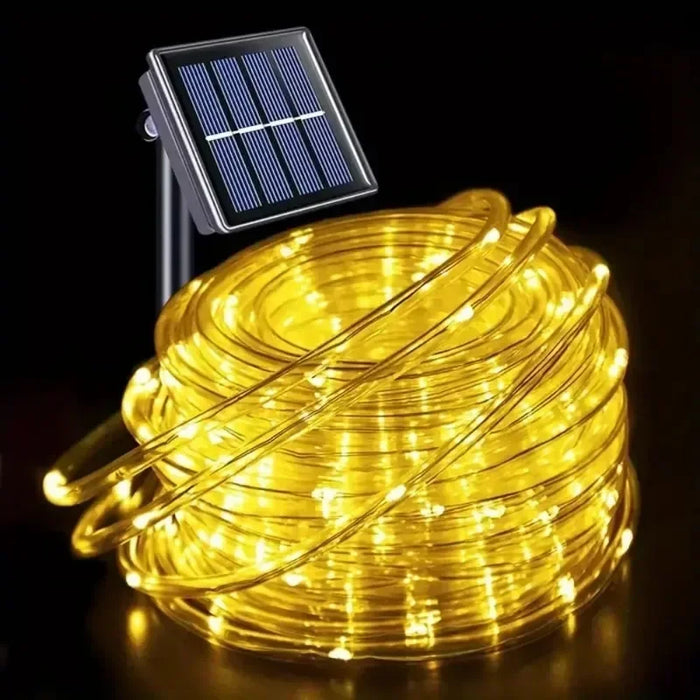 Solar Led Light Outdoor 7M 12M 22M Tube Solar Powered String Light Waterproof Garden Decoration Wedding Christmas Tree Lamp