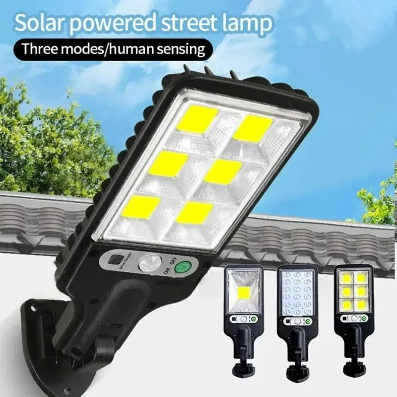 Solar Lights Outdoor With 3 Mode Waterproof Motion Sensor Security Lighting Wall COB Street Lamp for Garden Patio Garage Light