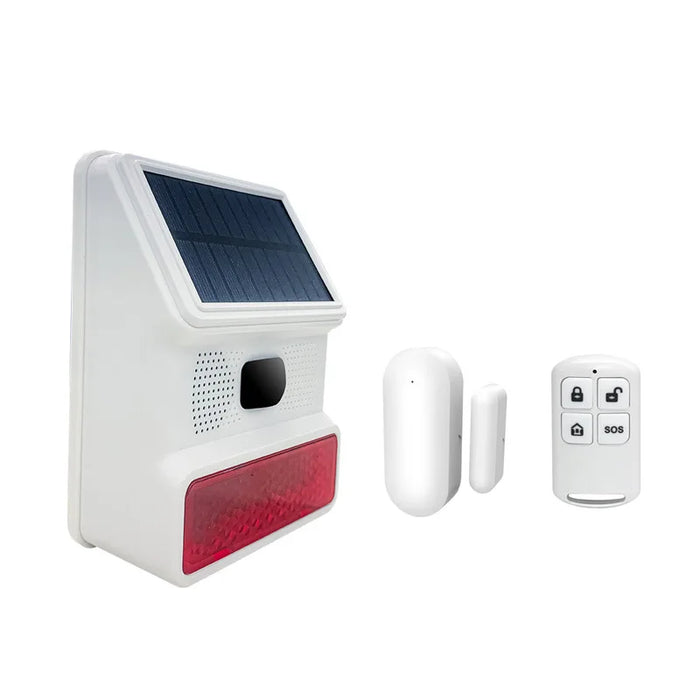 Solar Power  Wireless Sound&Light  Siren Alarm  Burglar Alarm System Home Security  Door Window Alarm Sensor
