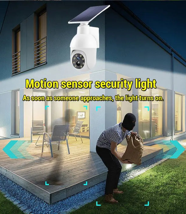 Solar light intelligent body sensor lighting lamp simulation surveillance camera solar garden light rainproof waterproof