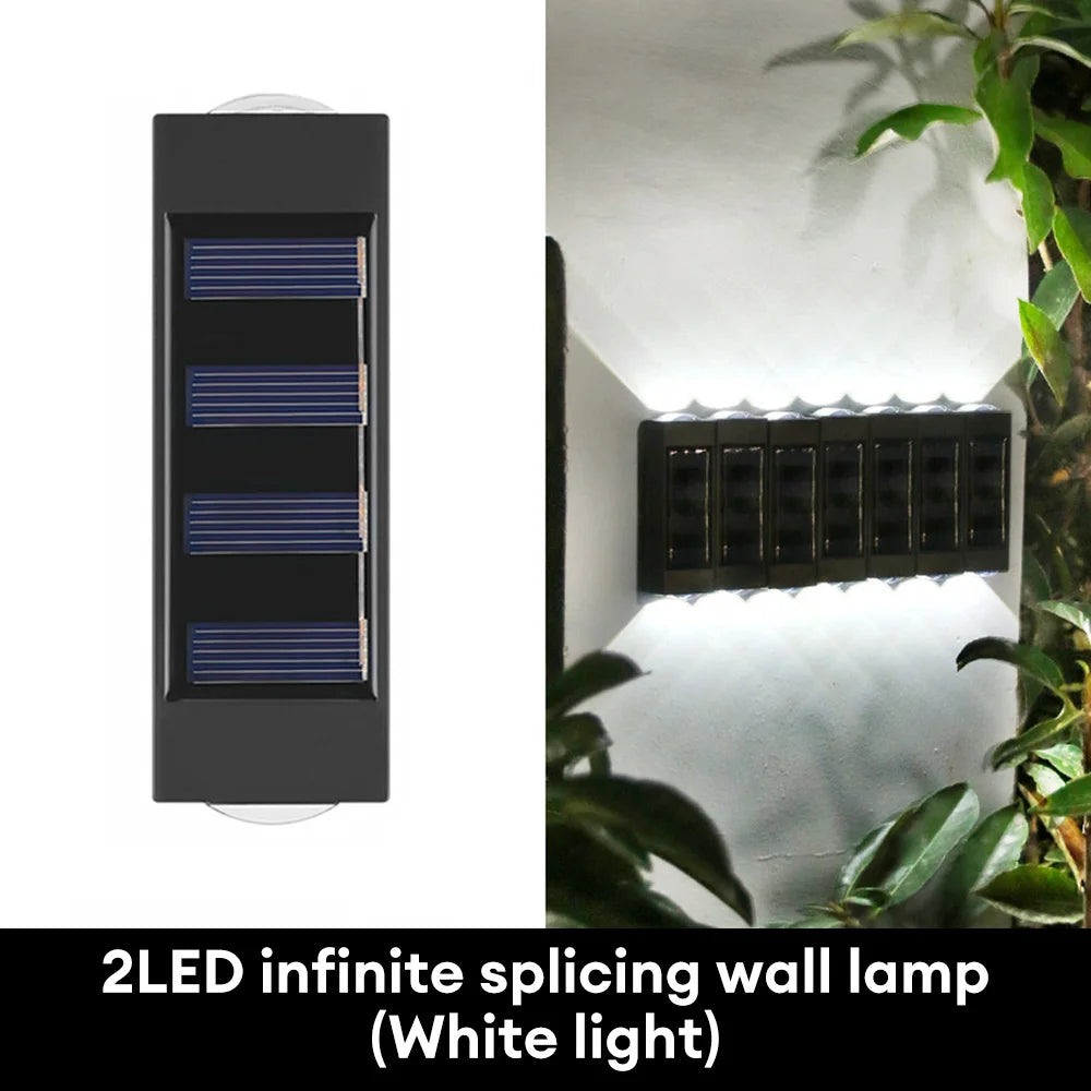 Solar Wall Light Outdoor Waterproof Solar Led Lights Up and Down Luminous Lamp for Garden Yard Street Landscape Balcony Decor