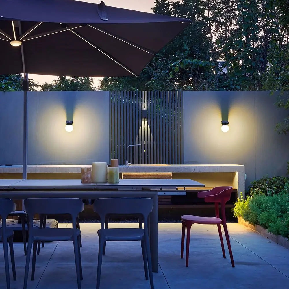 Auto on/Off Solar Wall Light Wall Mounted IP65 Waterproof Solar Induction Lamp Durable Sturdy Outdoor Solar Wall Lamp