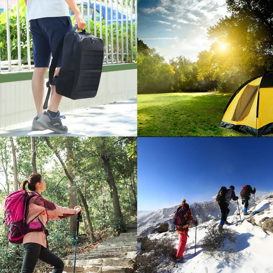 12/20W Solar Backpack Panel Powered Laptop Bag Waterproof Large Capacity External USB Charging Port New Men's Bag