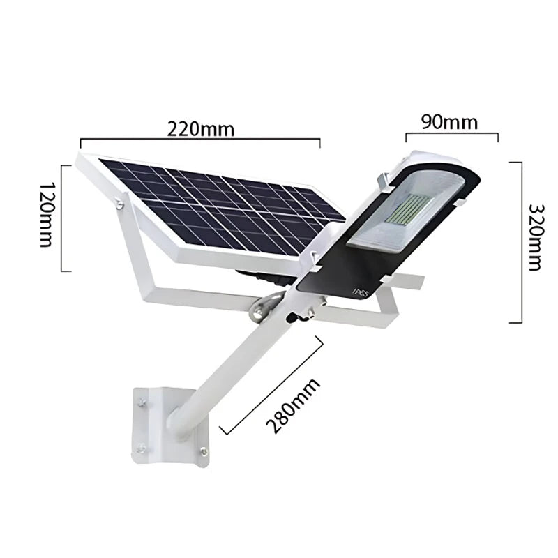 Super Bright Solar Street Light Outdoor IP67 Waterproof 3000mAh Auto on/Off Garden Lighting for Home Pathway Dusk To Dawn