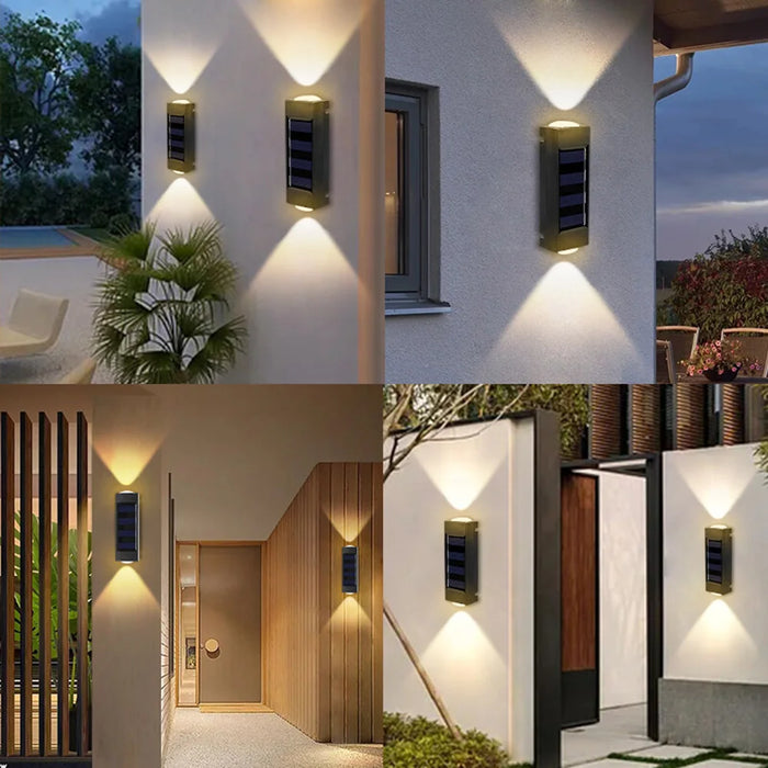 Solar Wall Light Outdoor Waterproof Solar Led Lights Up and Down Luminous Lamp for Garden Yard Street Landscape Balcony Decor