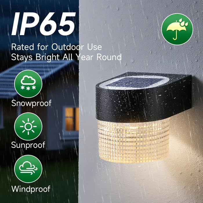 Solar LED Light, Outdoor Waterproof Wall Lamp, Streetlights Exterior Garden Decoration Yard Porch Walkway Solar Wall Light Home
