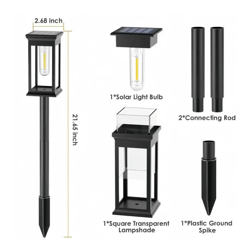 1/2/4/6 Pack Solar Pathway Lights Outdoor Waterproof Walkway Light Solar Powered Landscape Lights for Driveway Lawn Patio Yard
