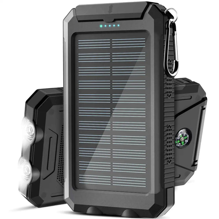 Xilecaly Waterproof Power Bank 20000Mah Dual USB Travel Outdoor Mobile Phone Charger Solar Powerbanks For Camping For iphone 16