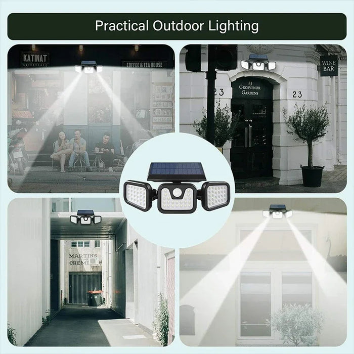 Solar Lights Outdoor Motion Sensor Human Induction Adjustable Head IP65 Waterproof Solar Power Wall Lamp