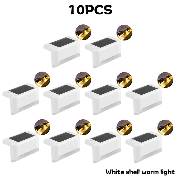 1~10pcs Solar Deck Lights Outdoor Step Lights Waterproof Led Solar Lights for Railing Stairs Step Fence Yard Patio and Pathway