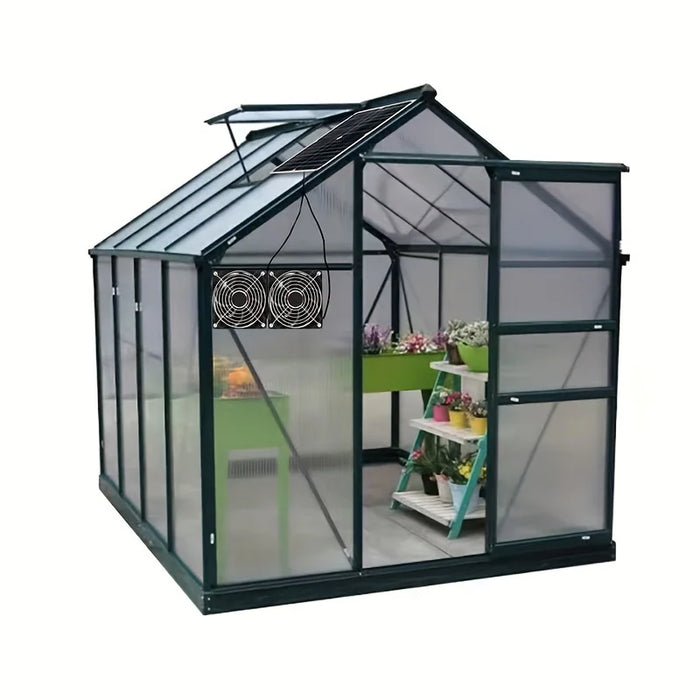 Solar fan set, waterproof and portable solar panel and fans, suitable for greenhouses, poultry houses, solar charging
