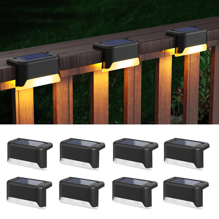Solar Step Deck Fence Lights Outdoor Waterproof Led Path Light for Patio Stairs Garden Pathway Step Fences Outside Solar Lamp