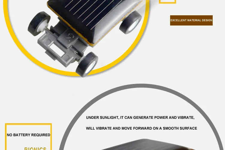 Solar Power Mini Sports Car Smaller Solar Power Project Car Mini Toy Car Educational Gadget Kids Gift Funny Racer