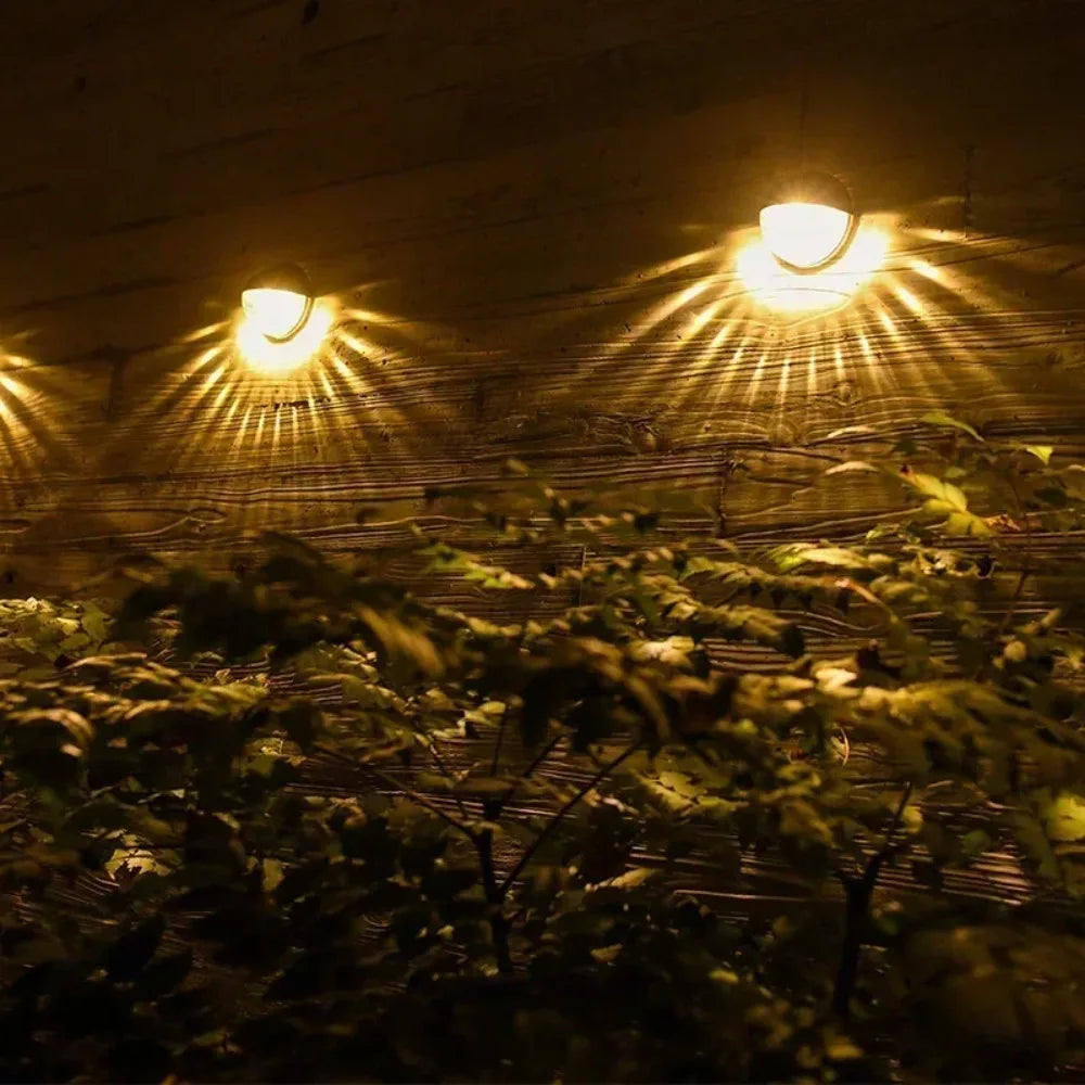 2/4pcs Solar Wall Lamps Outdoor Waterproof Courtyard Garden Decoration Porch Yard Energy-saving Street Lights Christmas Decor