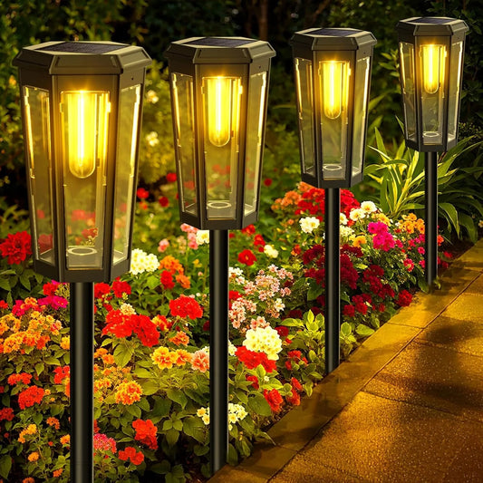 1/4/6 Pack Solar Pathway Lights Outdoor Solar Lights IP65 Waterproof Garden Lights Solar Lamp Outdoor Landscape Lamps for Lawn