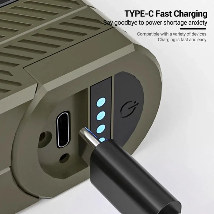Solar LED Camping Light 5000mAh Portable USB Rechargeable Tent Lamp 5 Mode Torch Emergency Outdoor Waterproof  Hanging Lantern