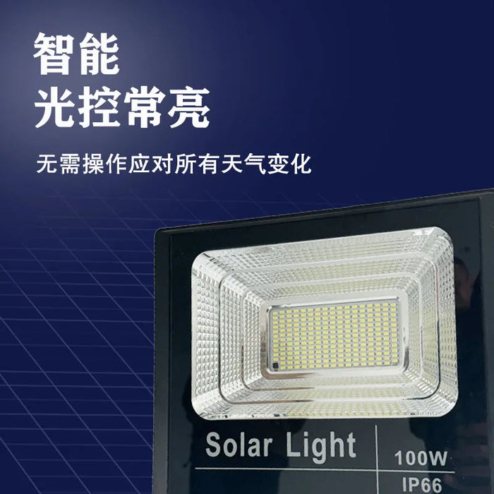 Solar Flood Lights Remote Control Solar Powered Spotlight Outdoor Waterproof IP67 Villa Street Lighting Adjustable Angle