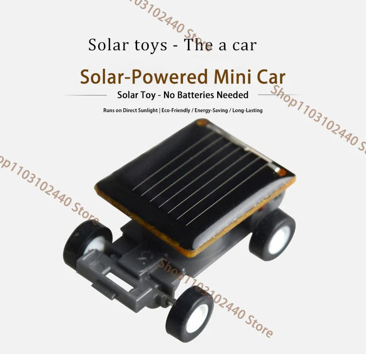 Solar Power Mini Racer Car, Educational STEM Toy for Kids, Funny Science Experiment Gadget No Batteries Needed, Cool Gift