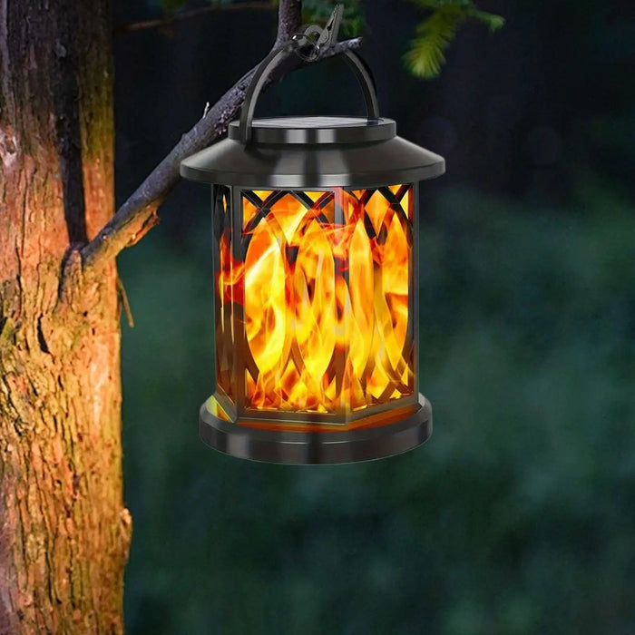 Solar Lantern Pathway Water Proof Lamp Hangable Weather Resistant Lanterns for Backyard Walkway Driveway Balcony Fence Pool Deck