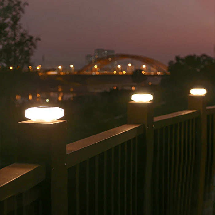 Solar Fence Post Lamp IP65 Waterproof Automatic Day Night Light Landscape Lighting for Outdoor Pathway Garden Camping Home Decor