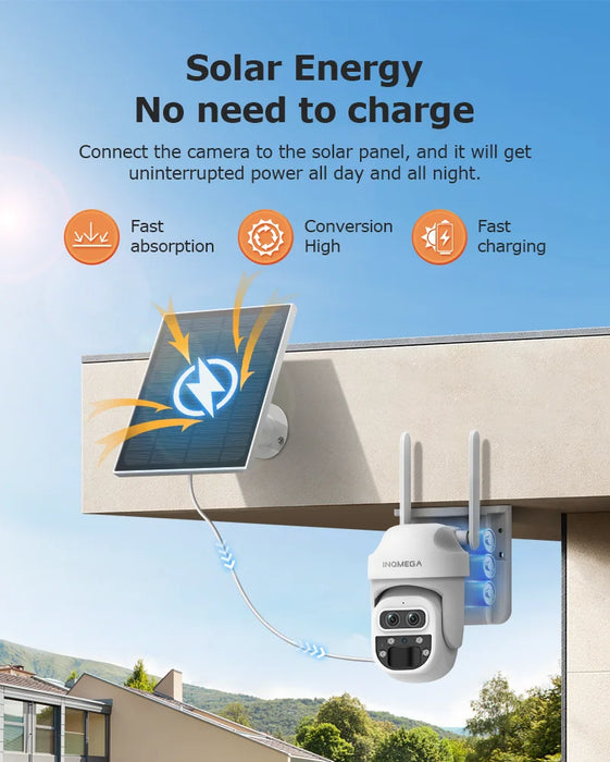 Solar Camera Security Cameras Wireless WIFI / 4G Solar Outdoor Camera 8MP 4K 12X Zoom SIM Human Detection Security Kamera