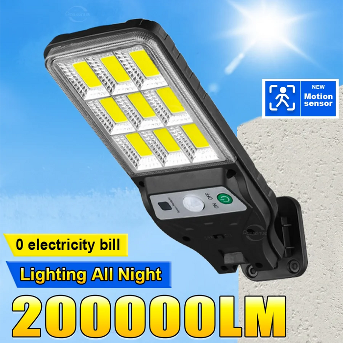 2025 Powerful Solar LED Light 200000LM Super Bright Solar Street Lamp Outdoor Waterproof Motion Sensor 3 Modes Garden Wall Light