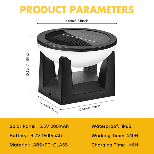 Solar Post Lights Outdoor Pillar Light Waterproof Modern Column Lamp LED Lantern Solar Powered Landscape Lighting For Patio Yard