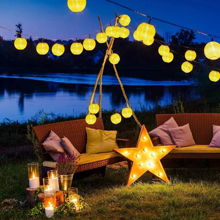 Solar String Lights 10/20/30 LED Outdoor Waterproof Christmas Garland Lantern Fairy Lamp String  for Garden Wedding Party Decor