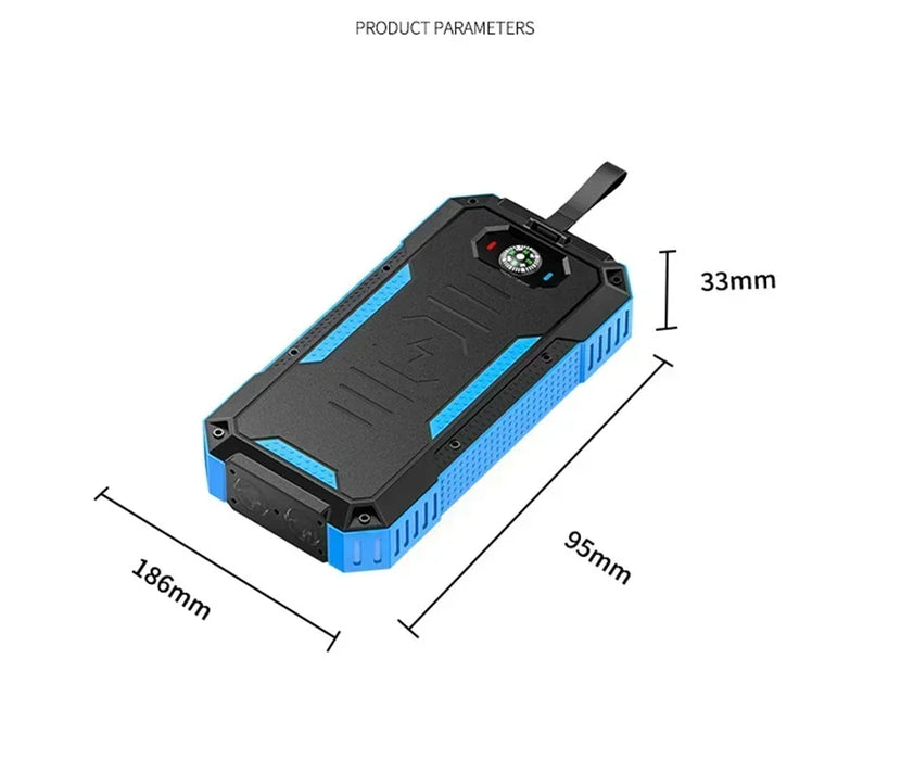 Solar panels Power bank Wireless charging solar phone charger 99000mAh with Camping Lamp Mobile Phone Charger USB Power bank