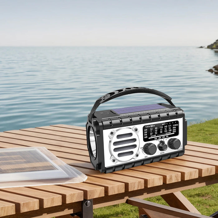 Emergency Hand Crank Radio 20000mAh Portable Weather Radio with Flashlight Reading Lamp SOS Alarm Solar Radio for Emergency/Home