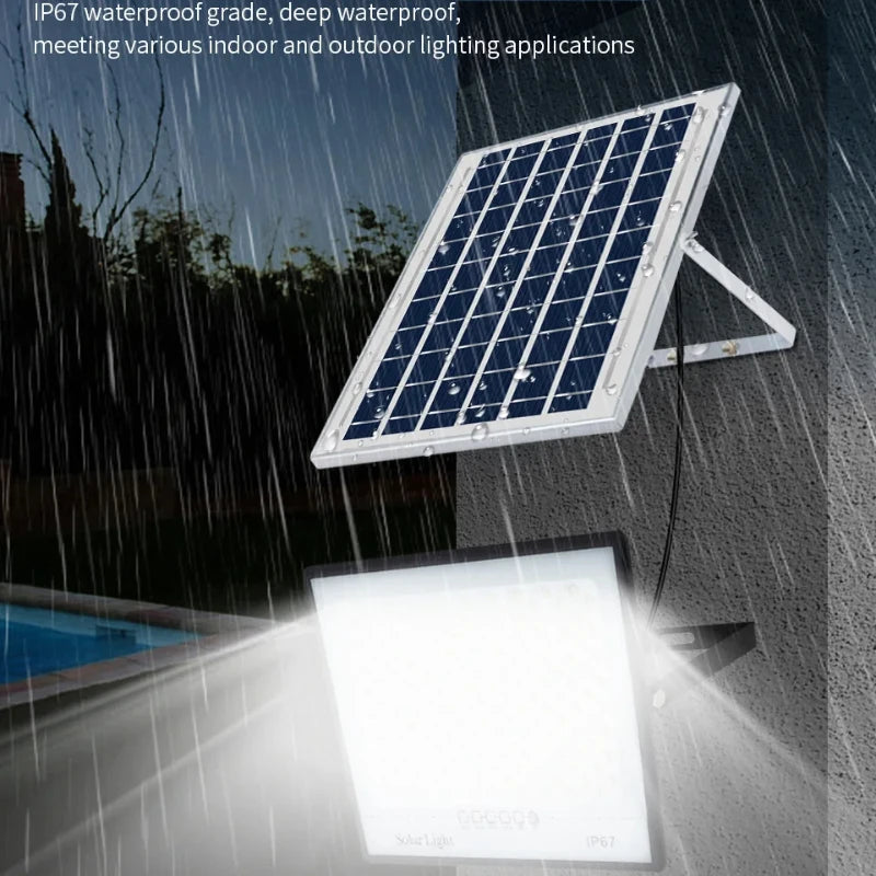 Solar Flood Lights Outdoor Waterproof LED Floodlight Super Bright Solar Lamp Panels LED Reflector Wall Garden Street Flood Light