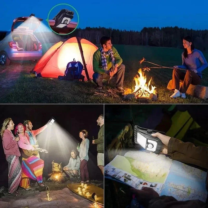 Solar LED Street Light Outdoor Clip-on Motion Sensing Light IP65 Waterproof Camping Light for Fence Deck Wall Camping Tent Patio